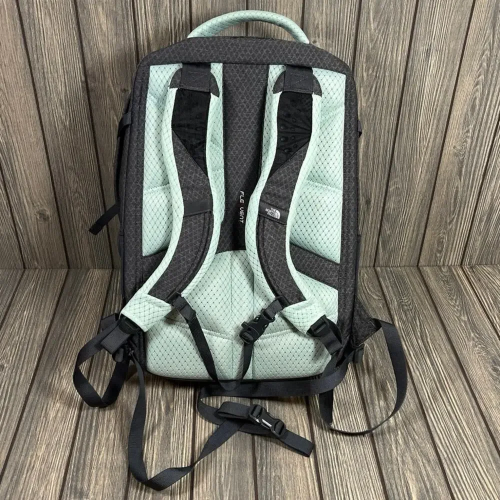 North Face Recon FlexVent Padded Laptop Backpack Knapsack Travel Hiking Gray‎
